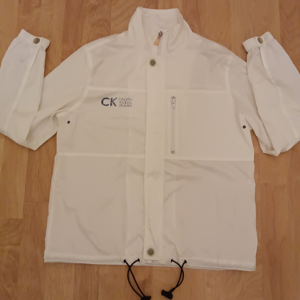 Calvin Klein Vintage 90s  Translucent Windbreaker  Made In Hong Kong Size S